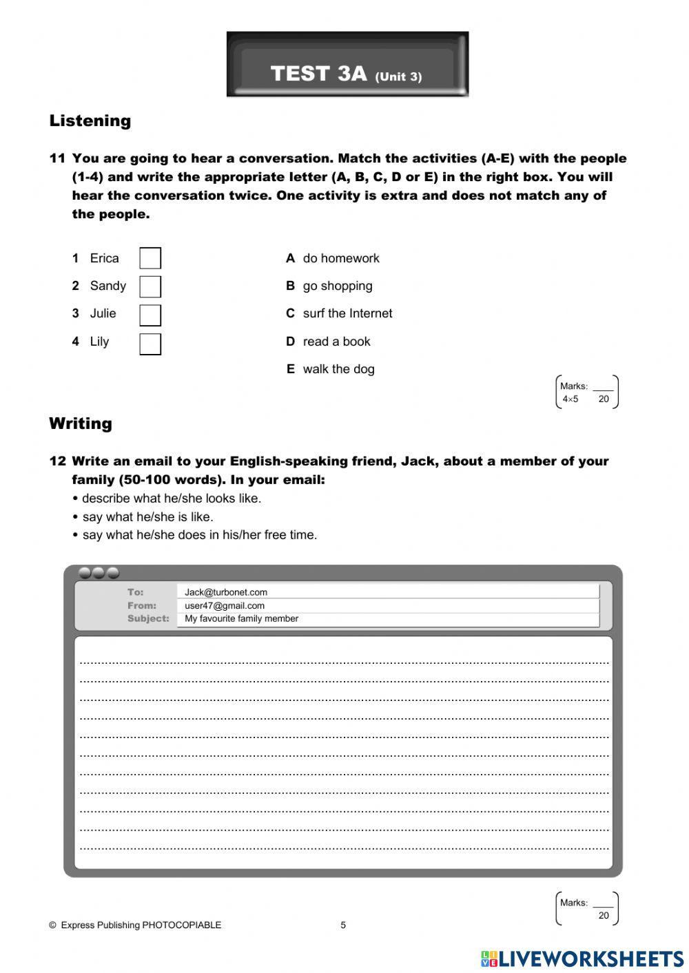 On Screen 1-Module 3 Test