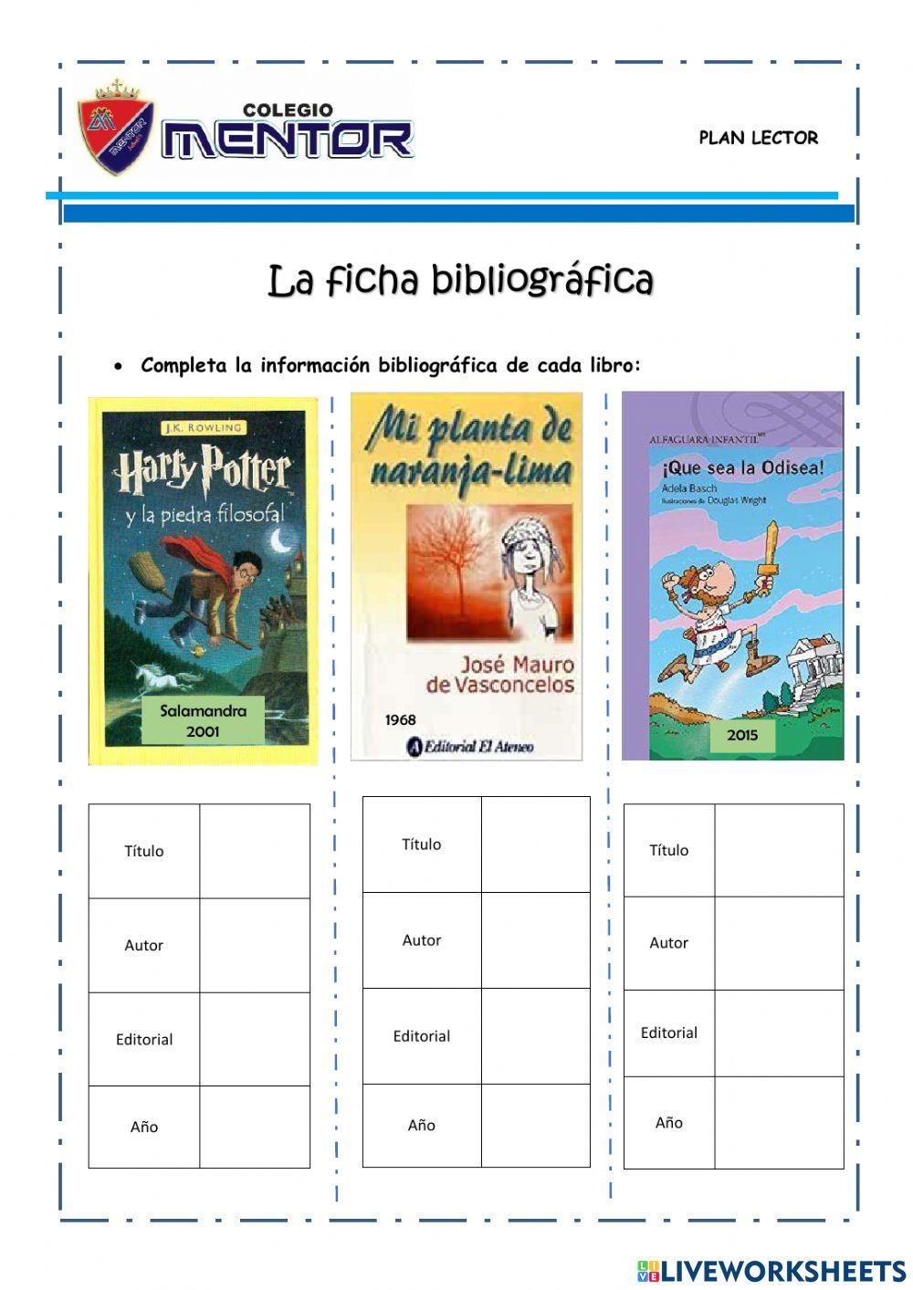 Ficha bibliográfica