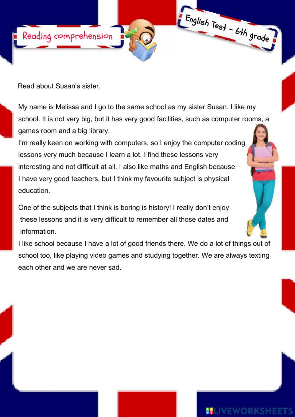 English test unit 2 - Reading A2