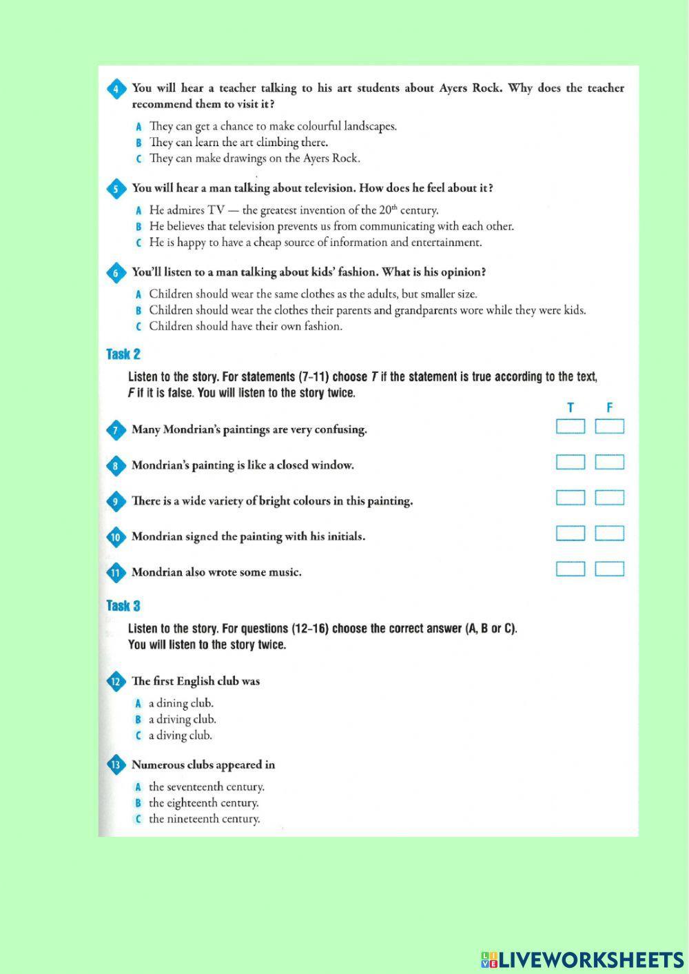 Listening Form 10 15.03