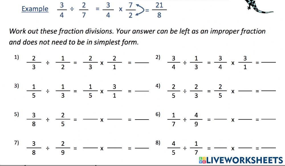 Dividing Fractions Dividing Fractions