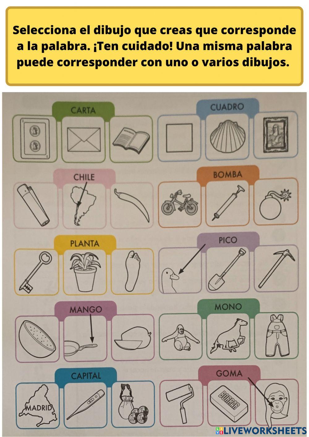Palabras polisémicas Palabras polisémicas