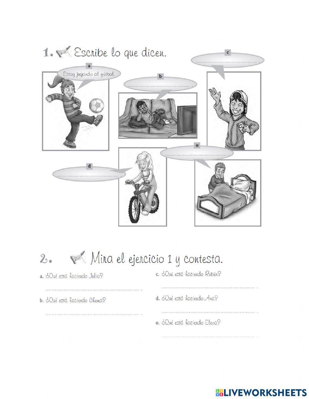 Presente continuo la Pandilla