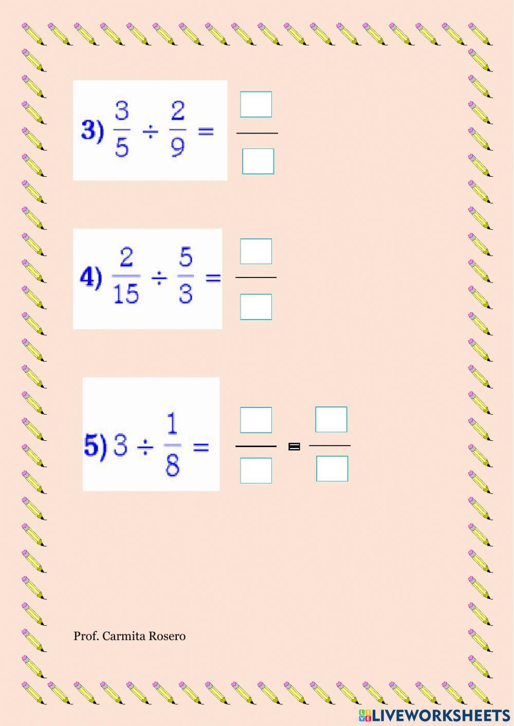 División de fracciones