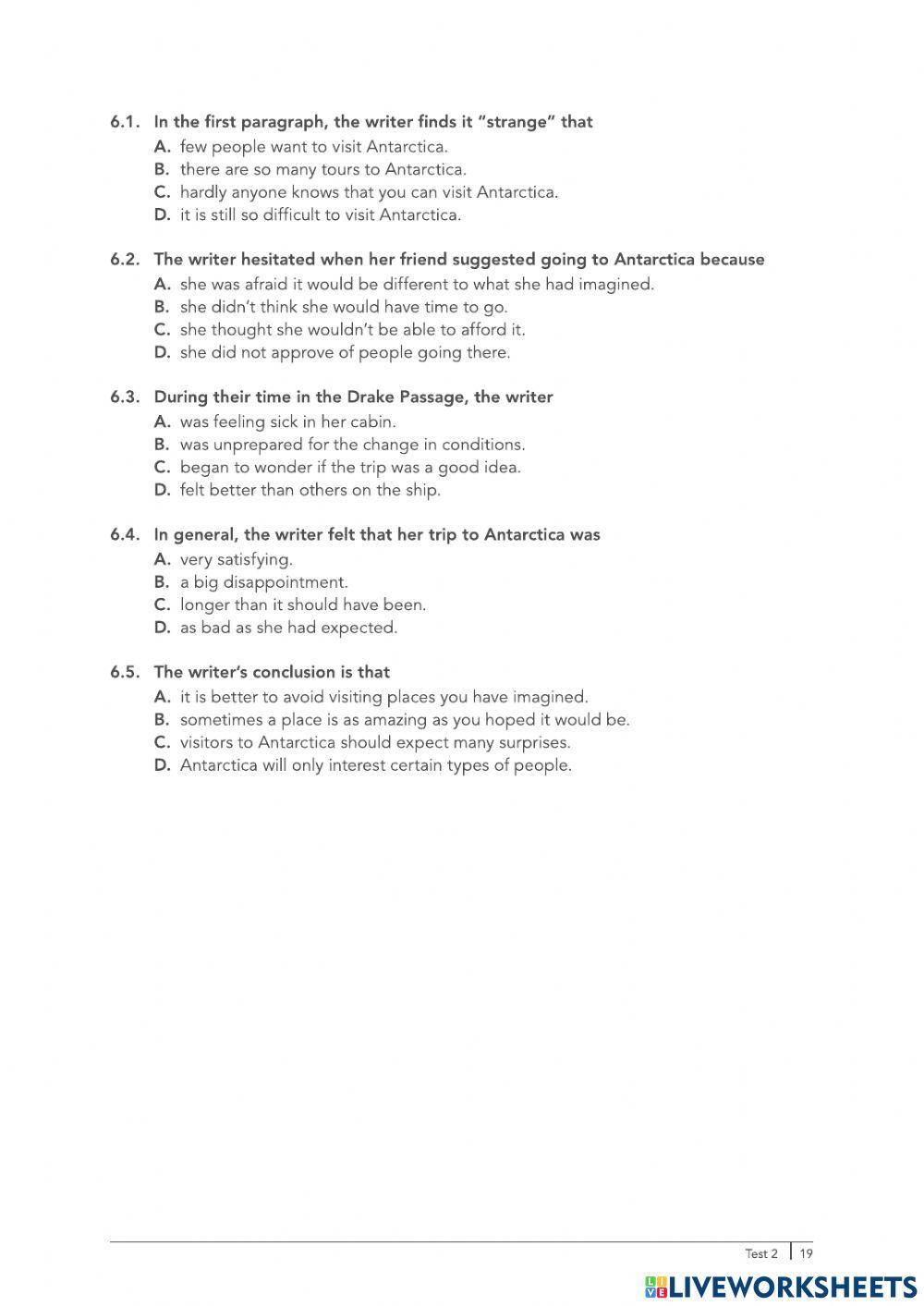 Reading test 2 matura podstawowa