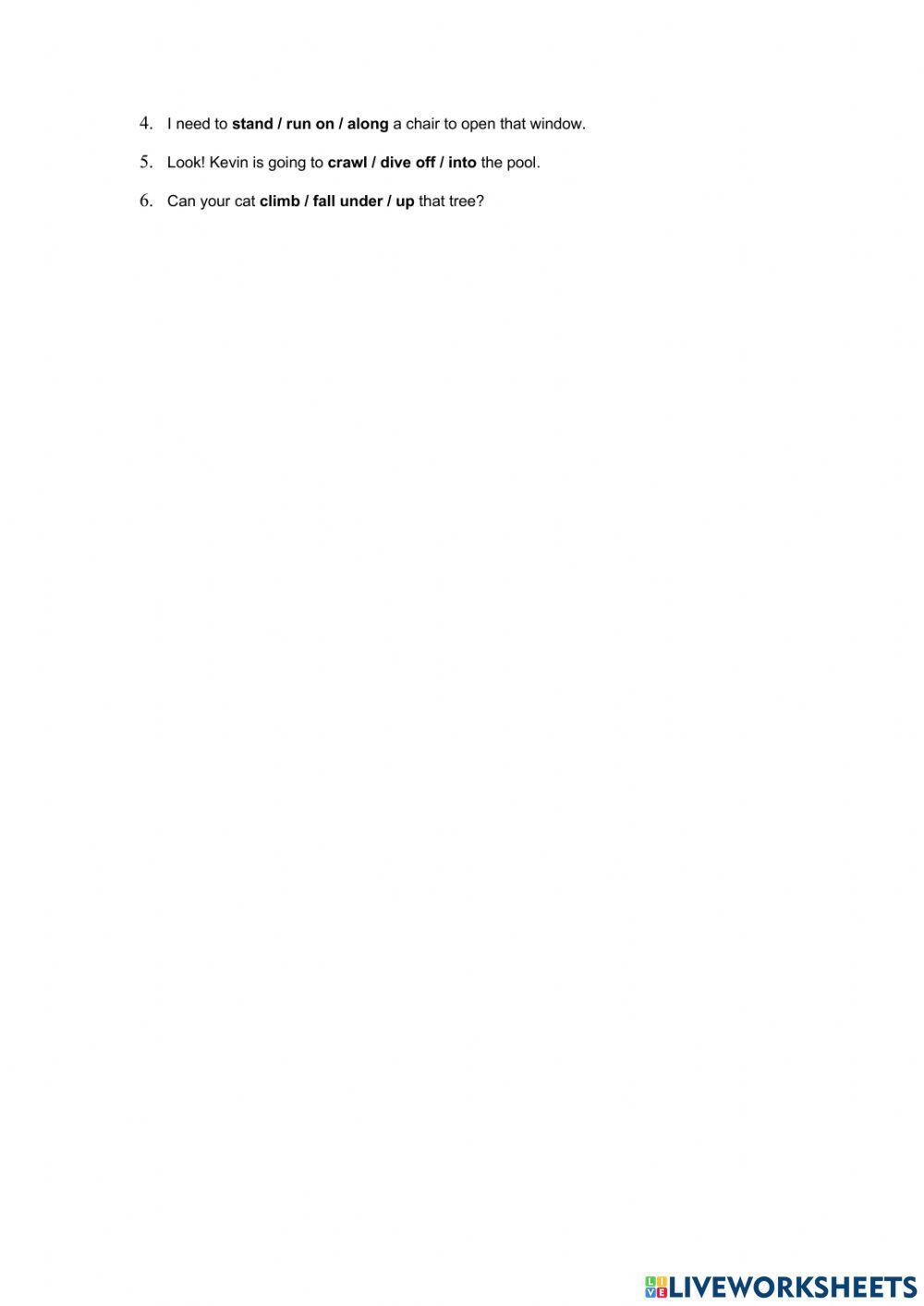 Vocabulary - movement