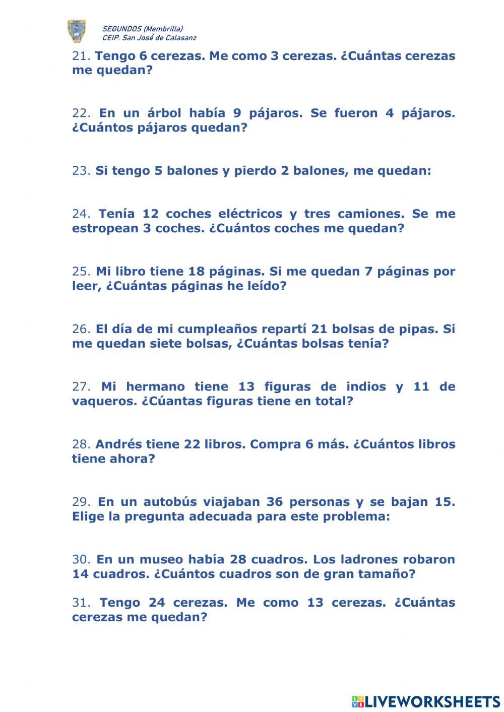 Problemas raros (III)