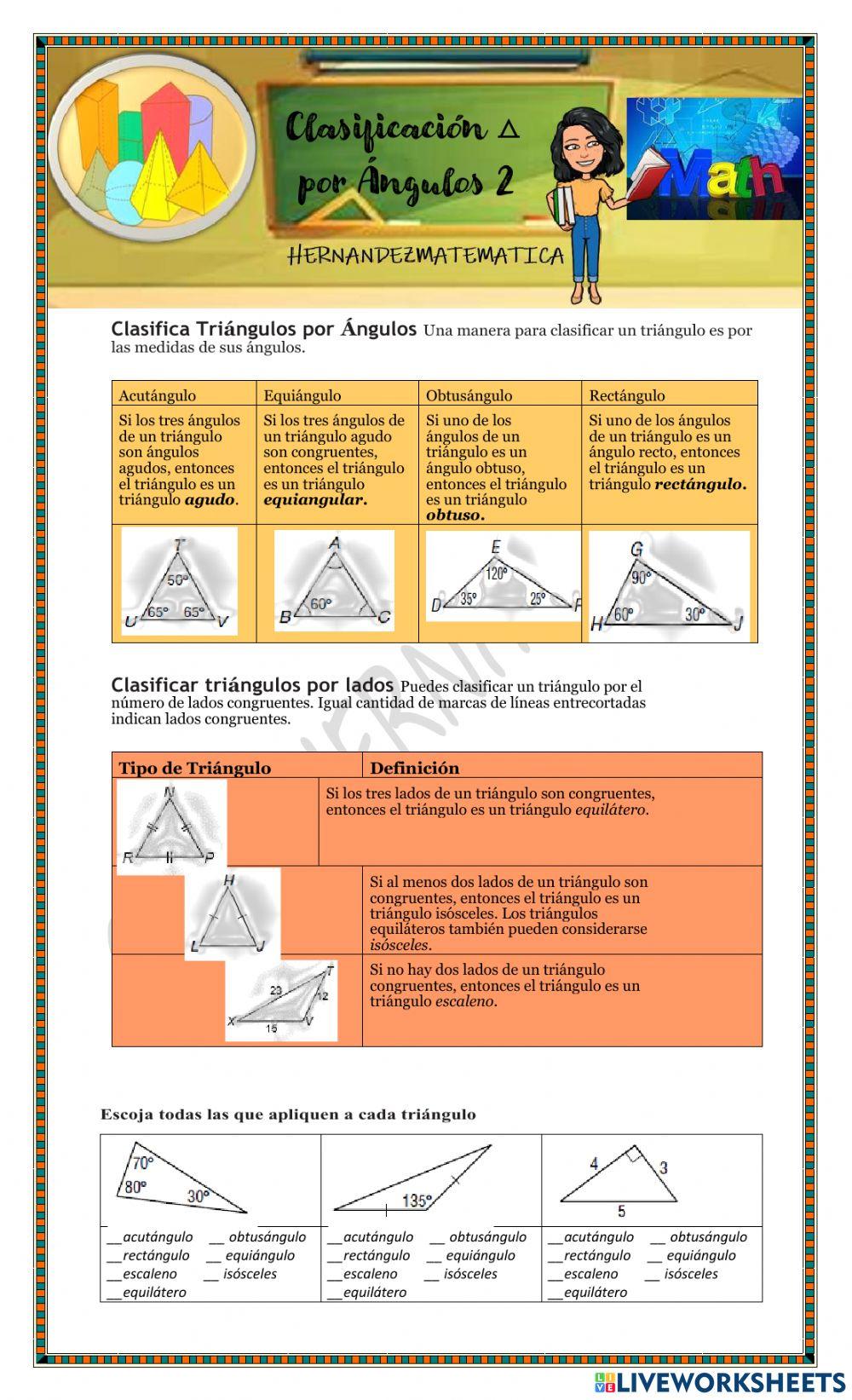 Clasificacioon de triangulos 1