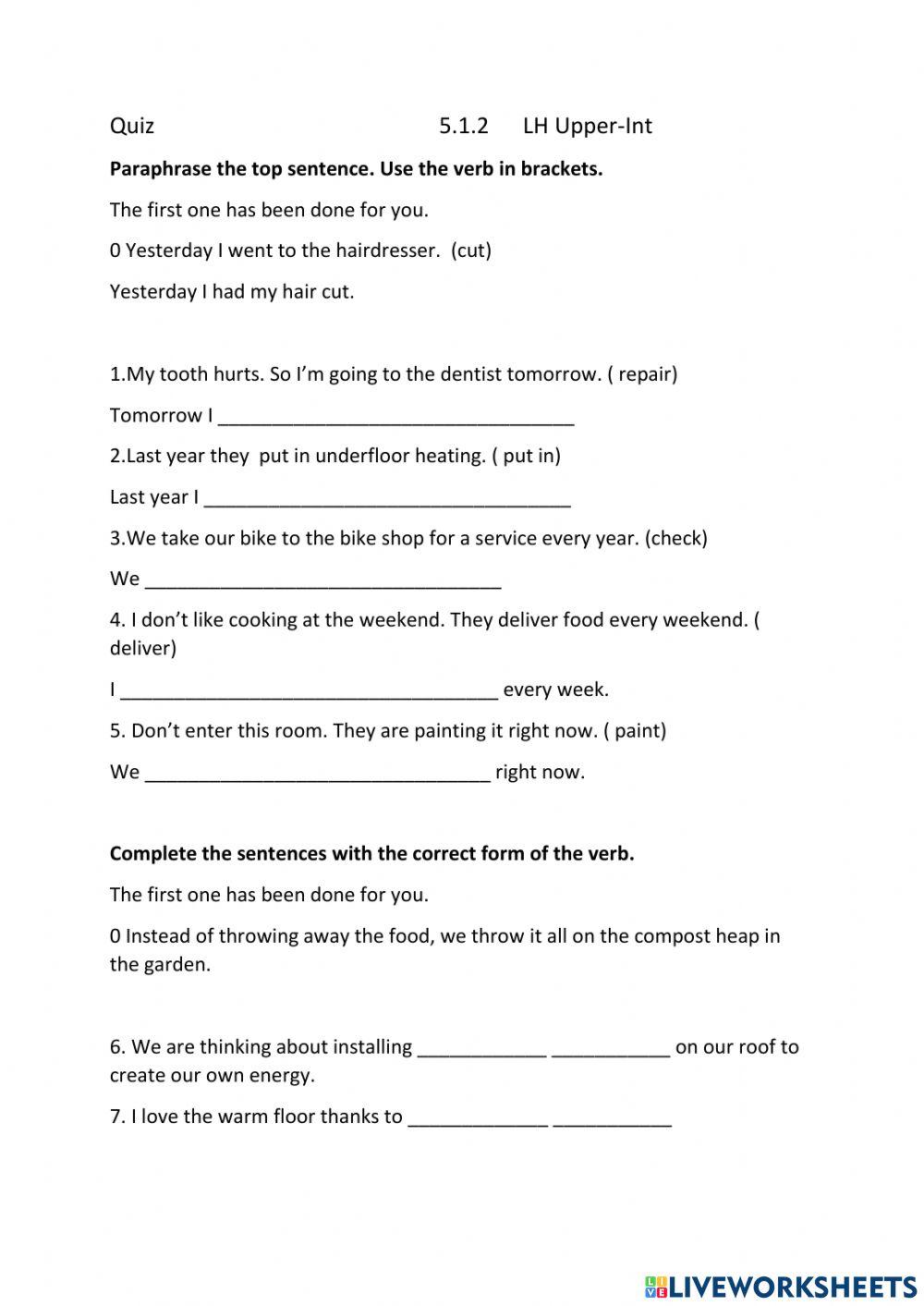 Causative -have- and VIcabulary 5.1.2 LH