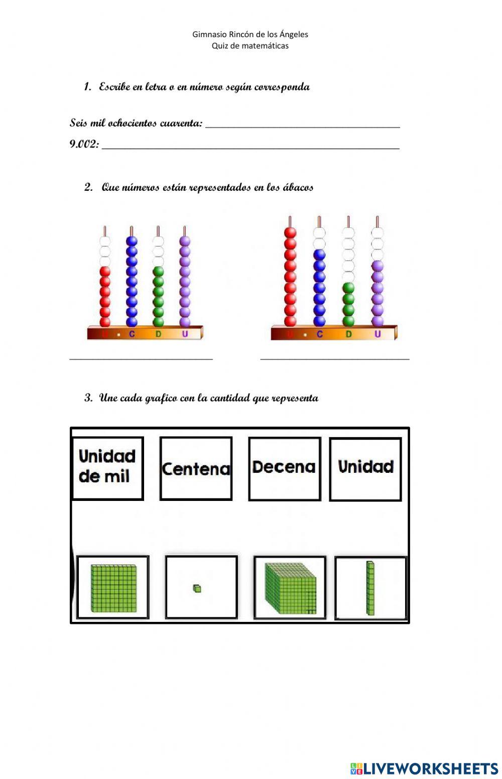 Quiz de matemáticas