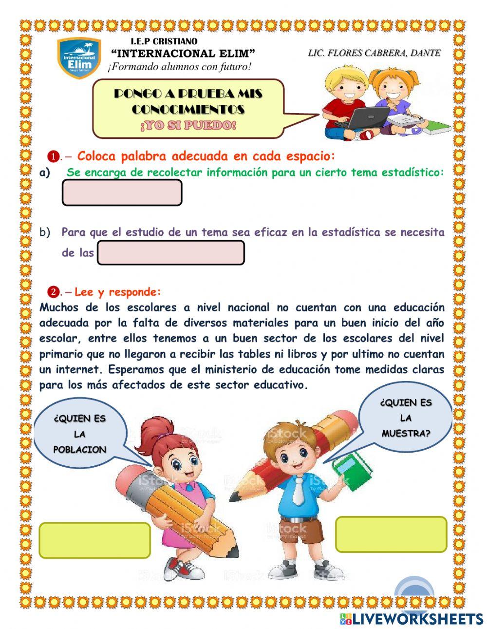 Población y muestra de la estadística