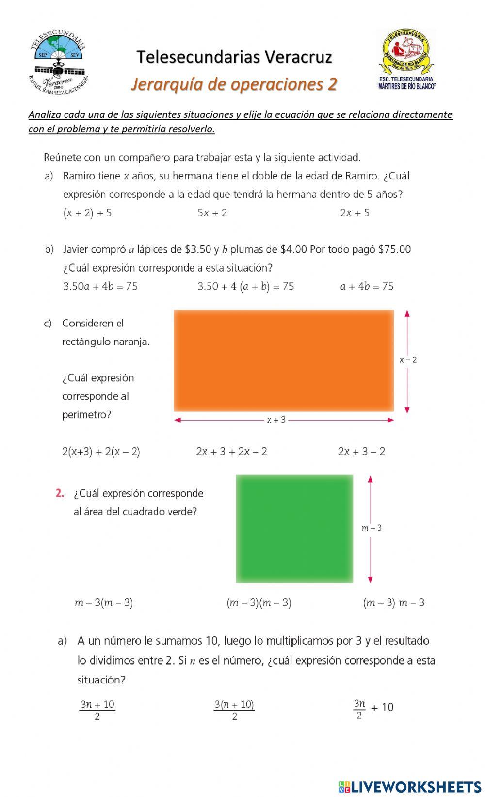 Jerarquía de operaciones 2