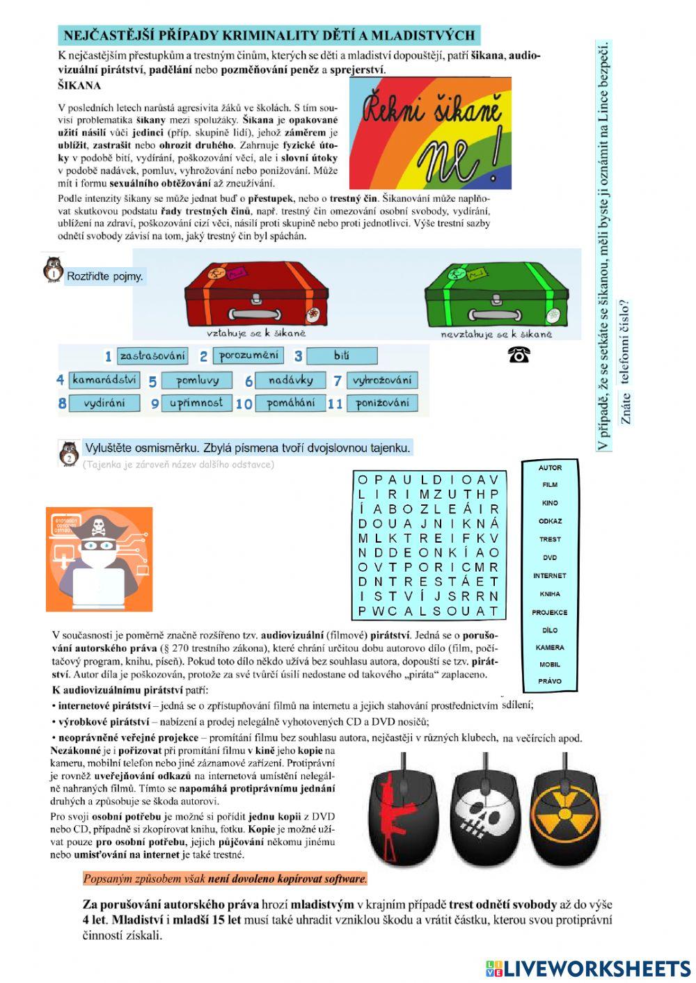 Právní řád ČR 5 - Kriminalita