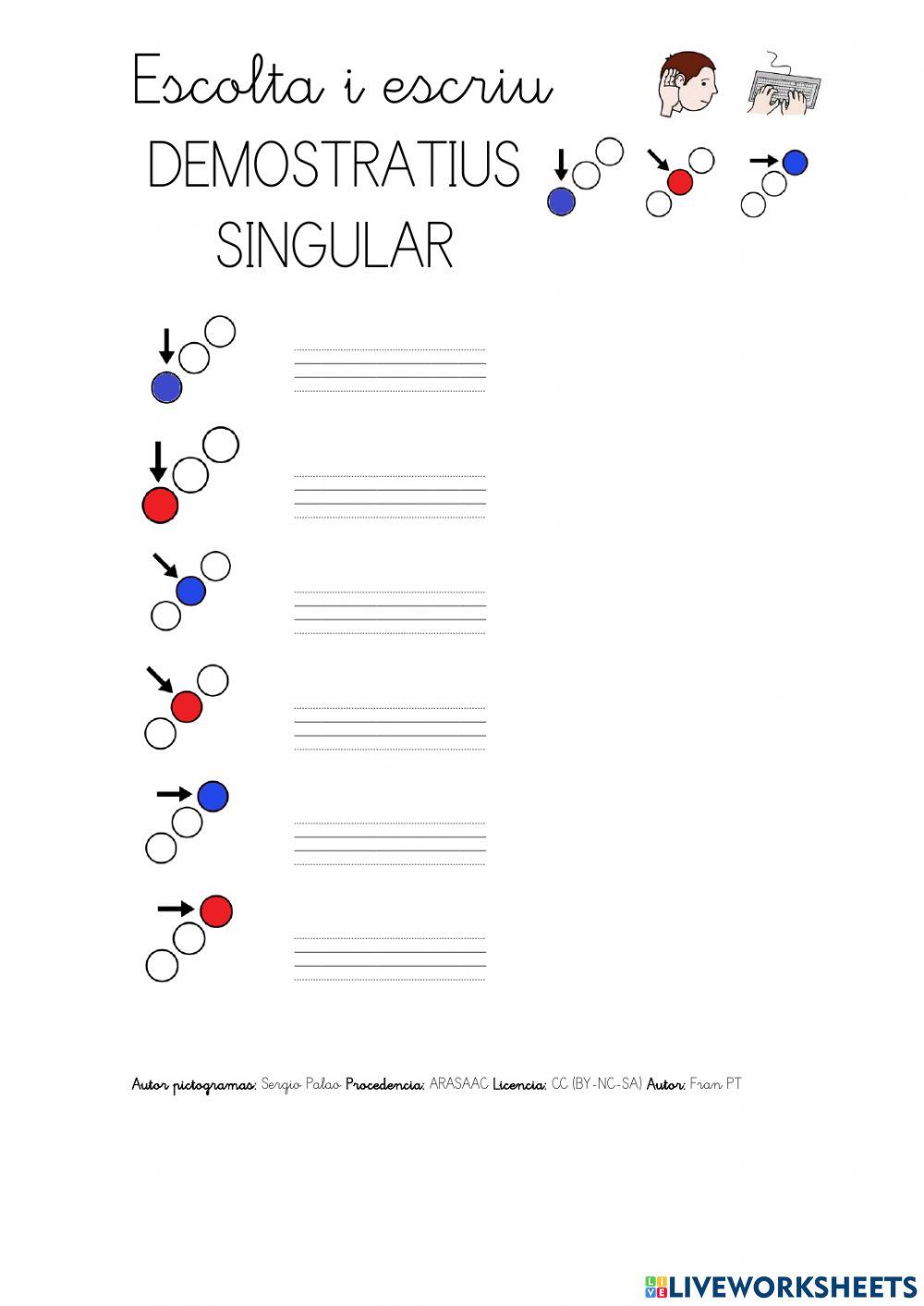 Pictogrames demostratius.