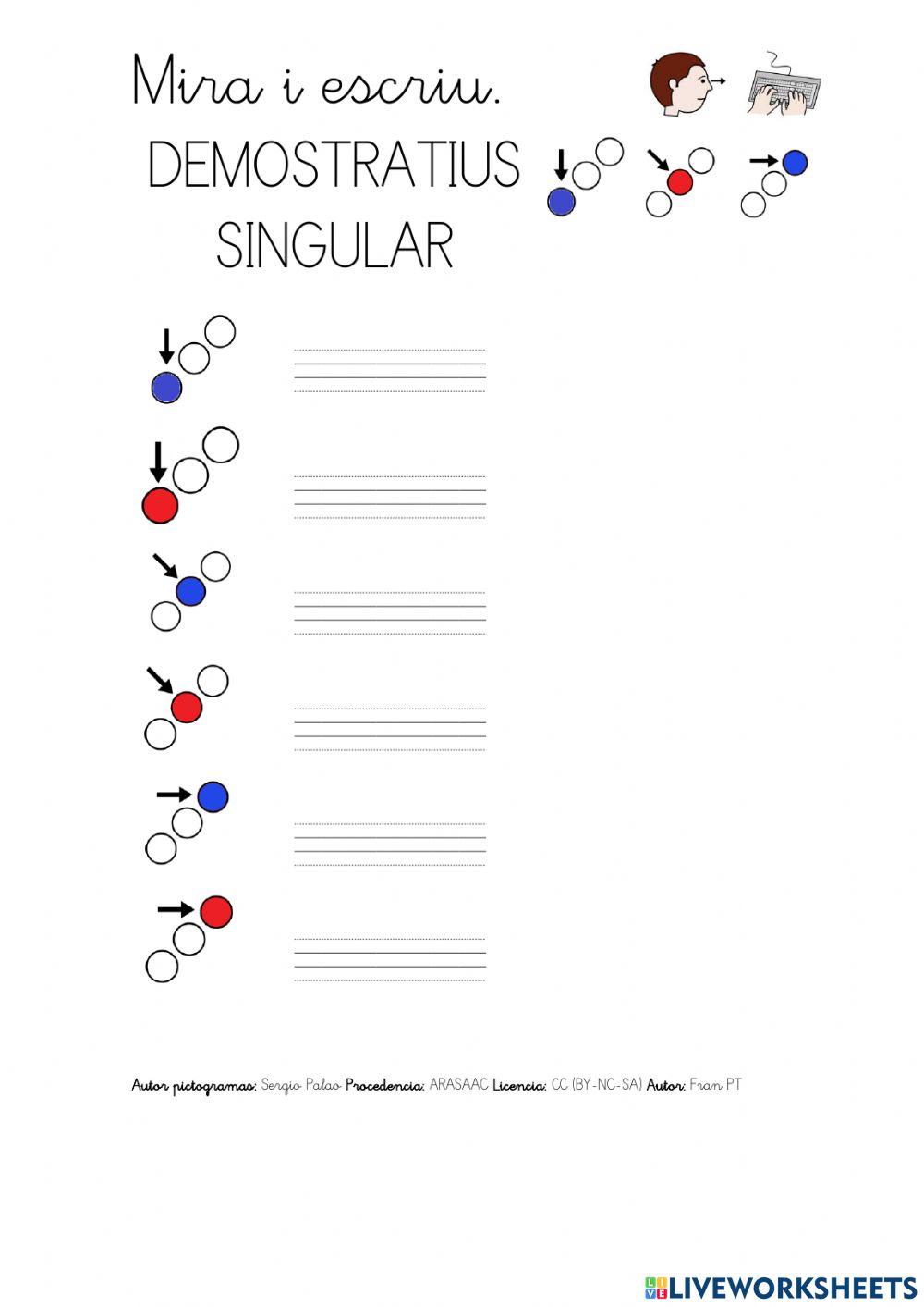 Pictogrames demostratius.