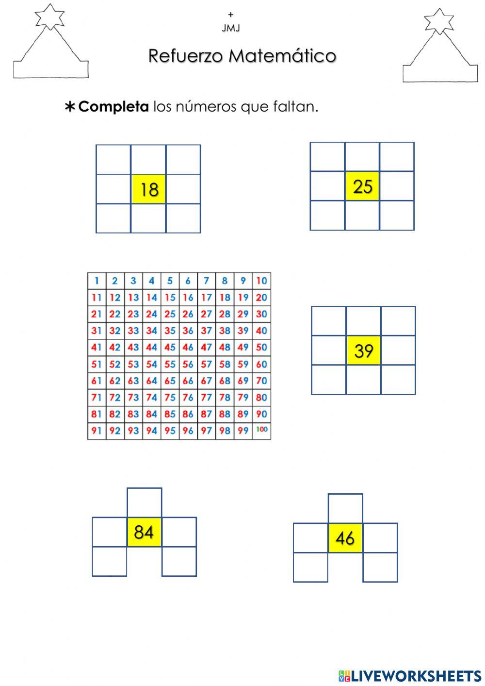 Problemas en el Tablero del 100
