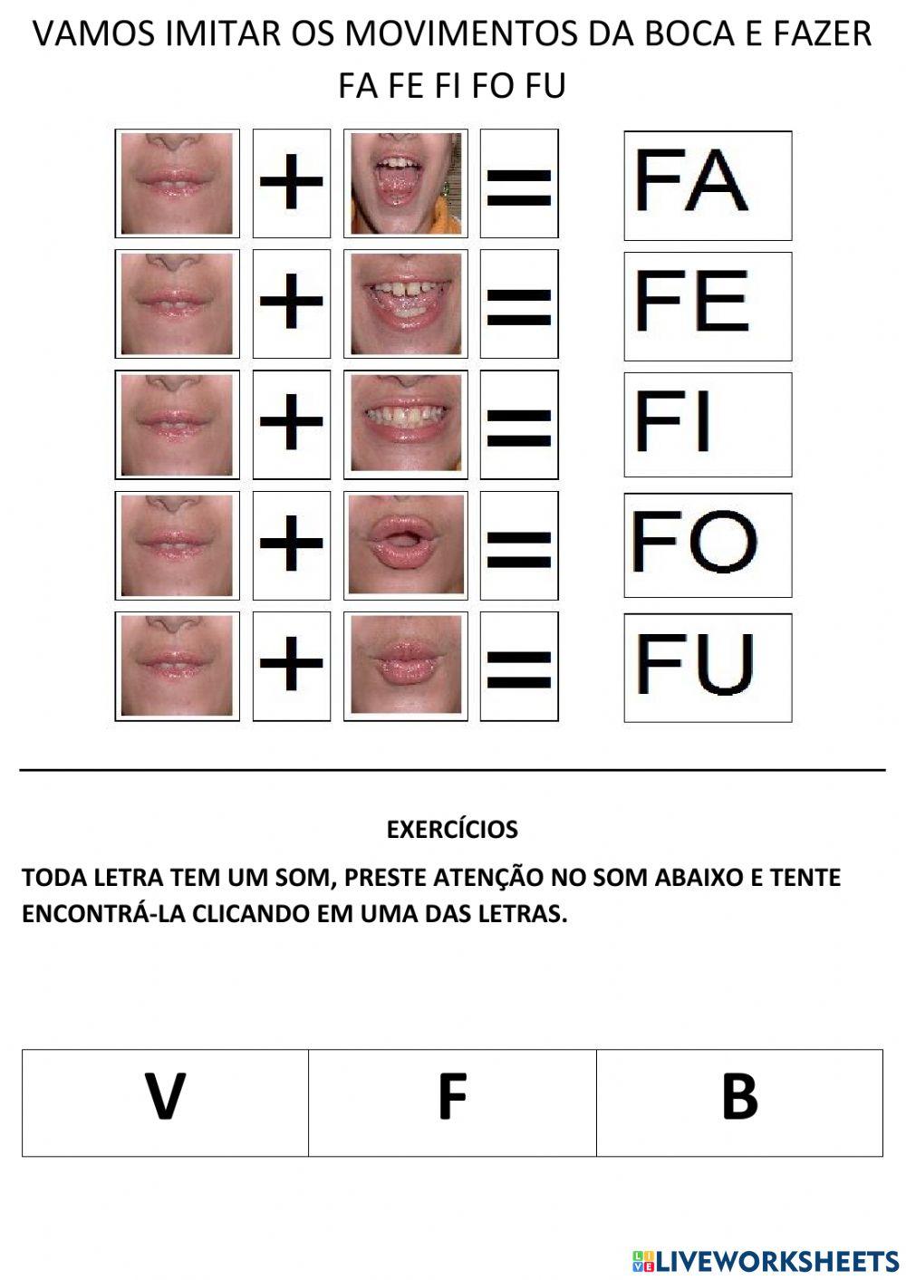 Apresentação letra f