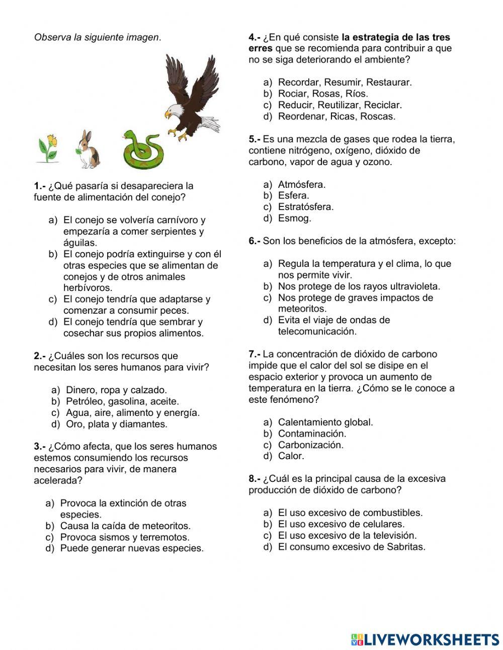 Evaluación segundo trimestre 6° ciencias naturales
