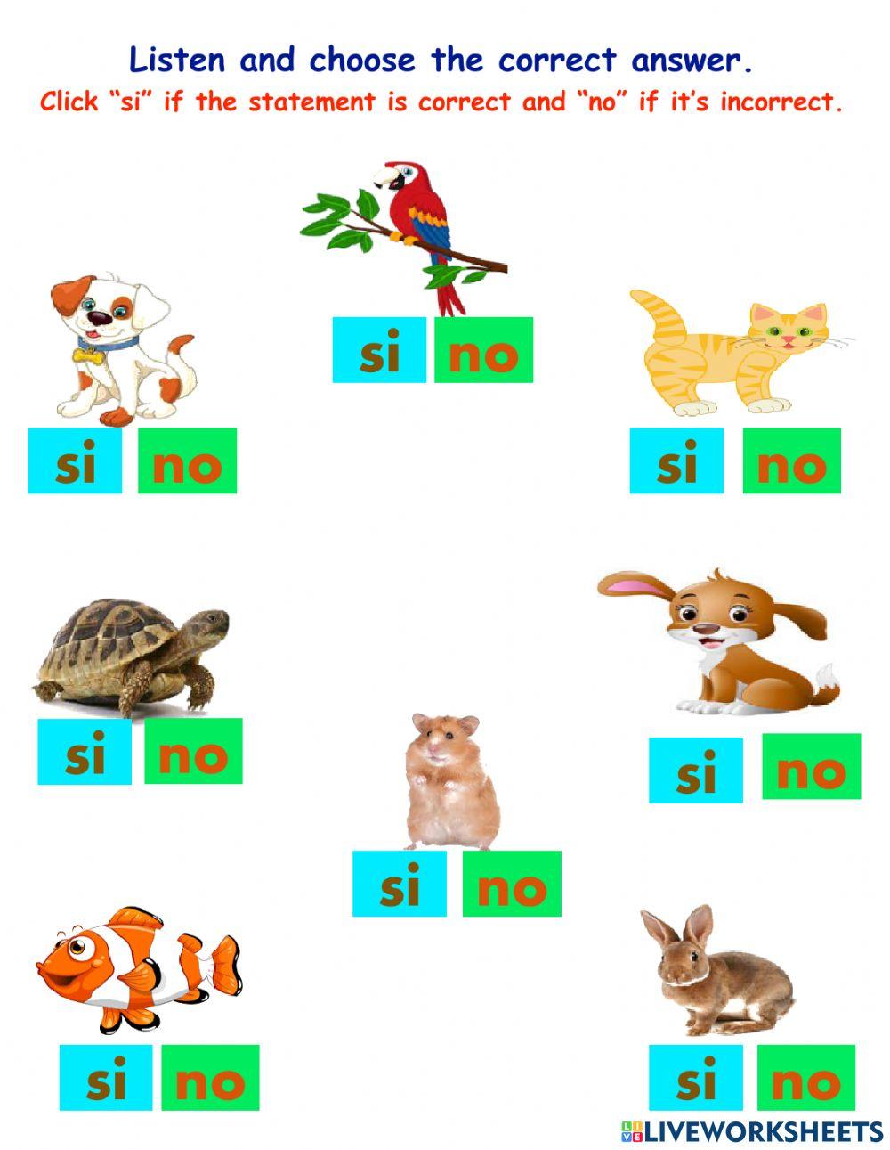 Las Mascotas Listening