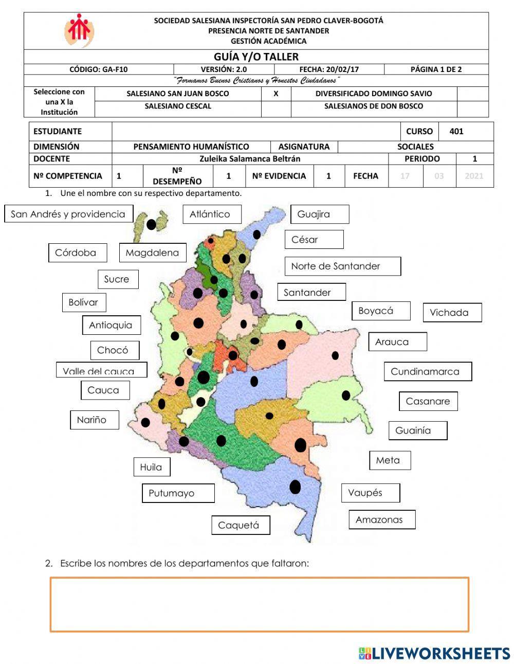 División Política de Colombia