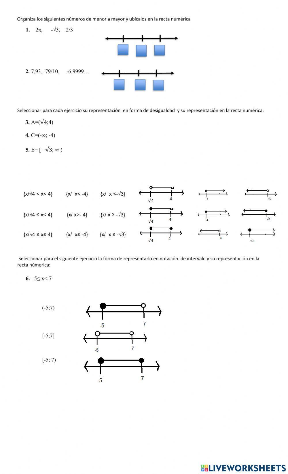 Notación de intervalos