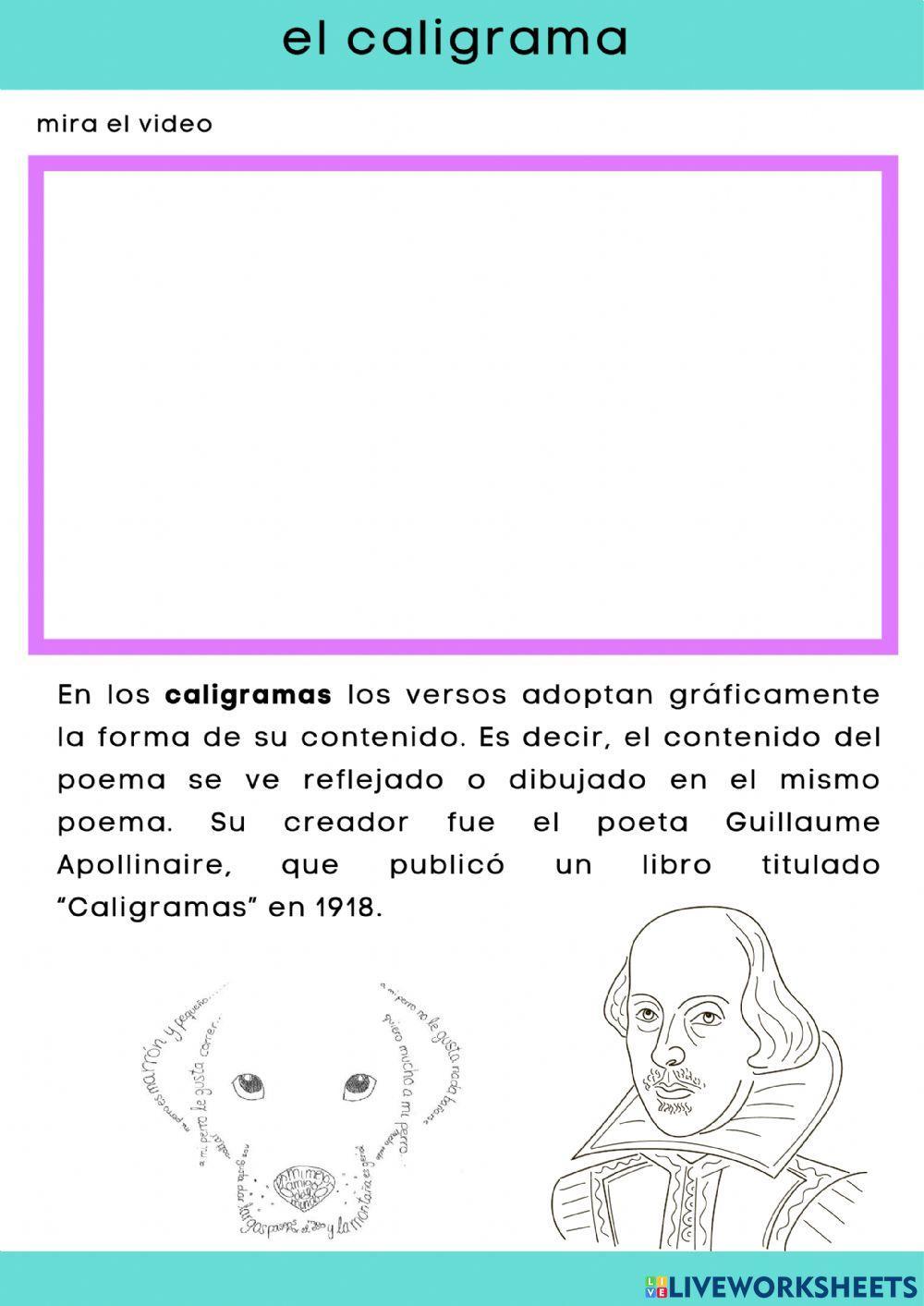 El poema y el caligrama