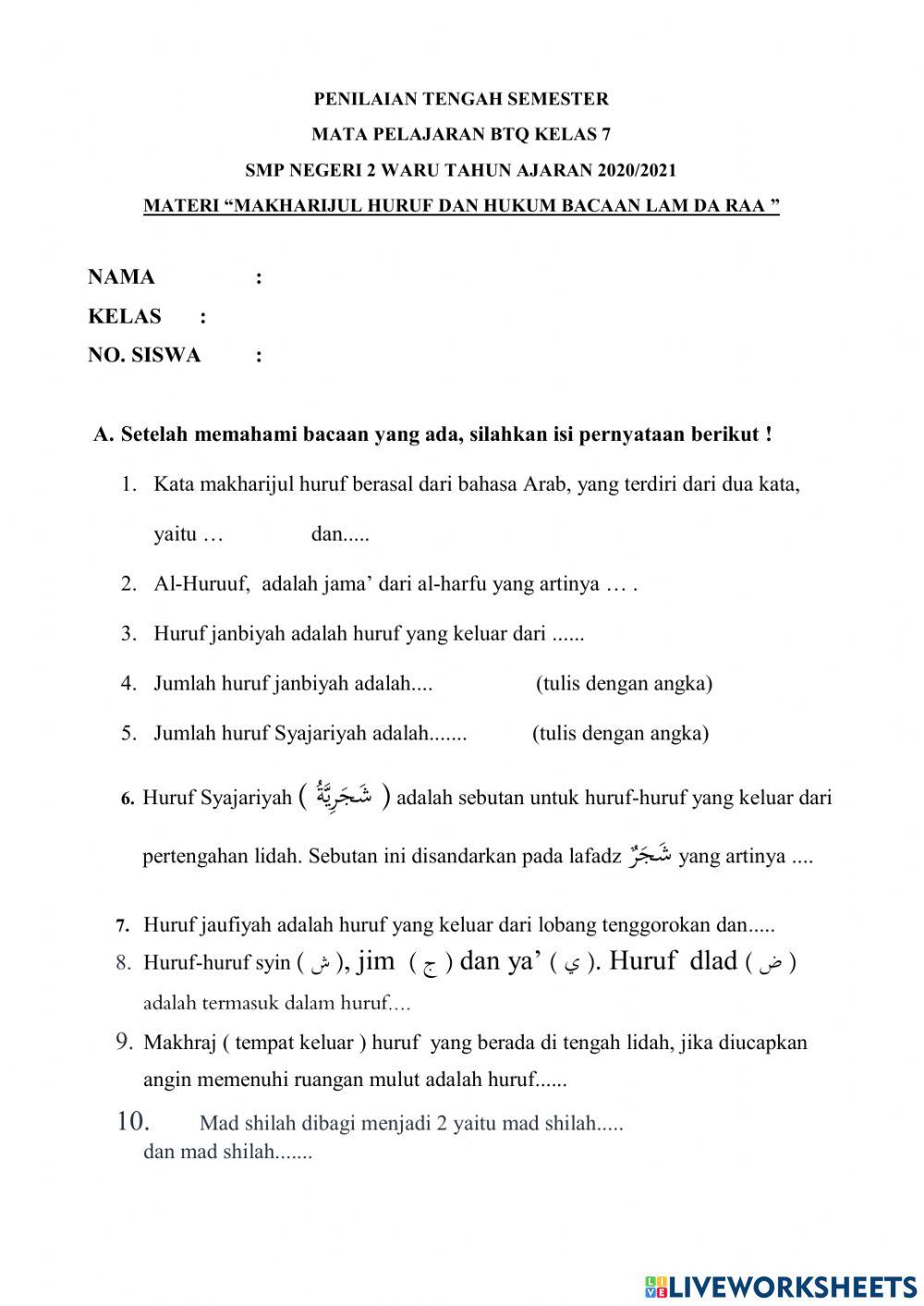 Penilaian Tengah Semester