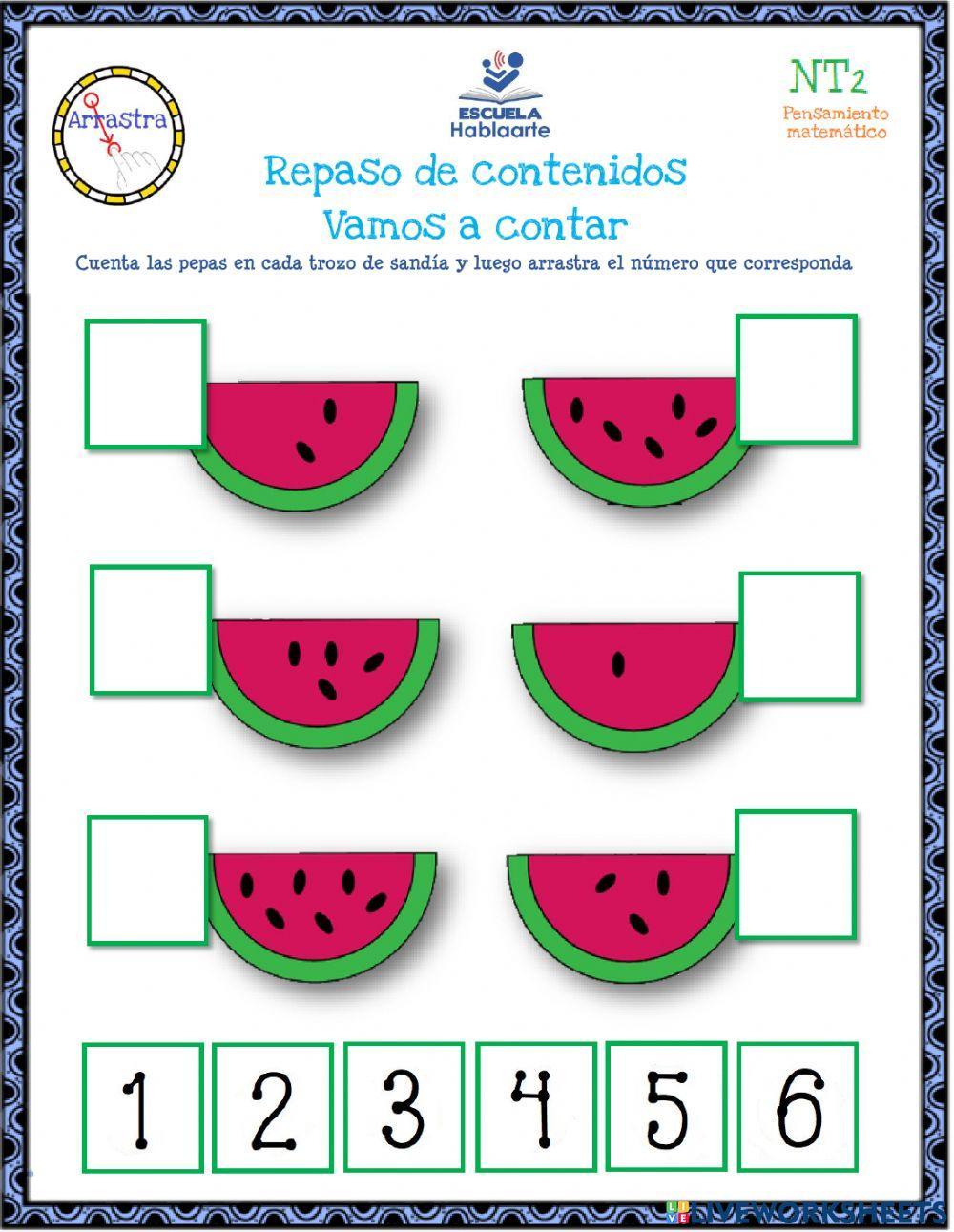 Repaso de contenidos - vamos a contar