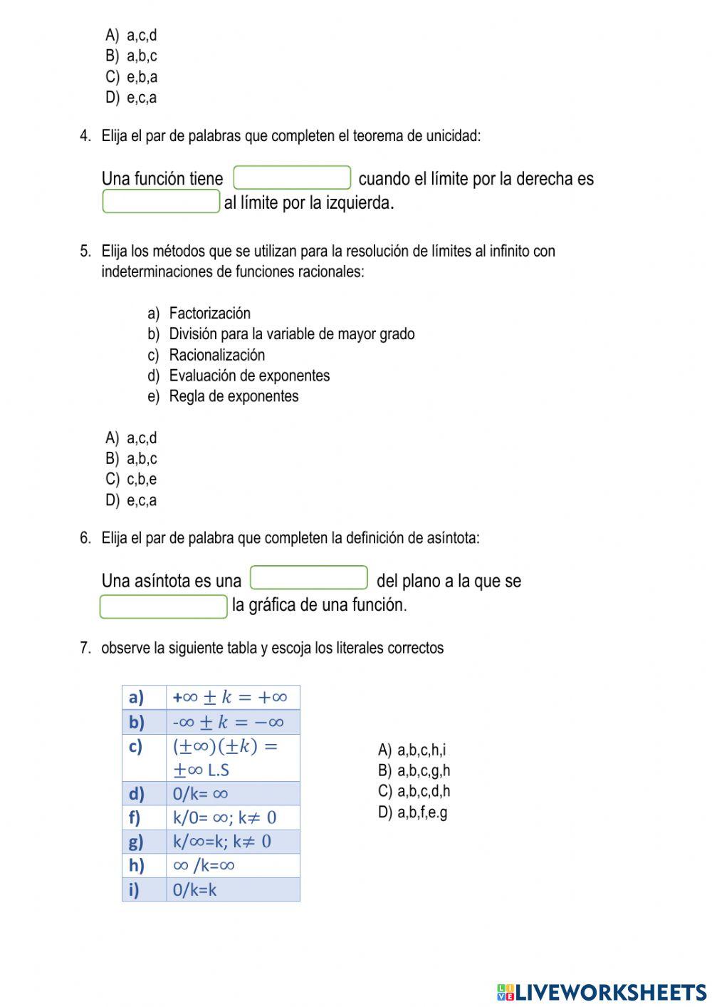 Repaso de conceptos límites