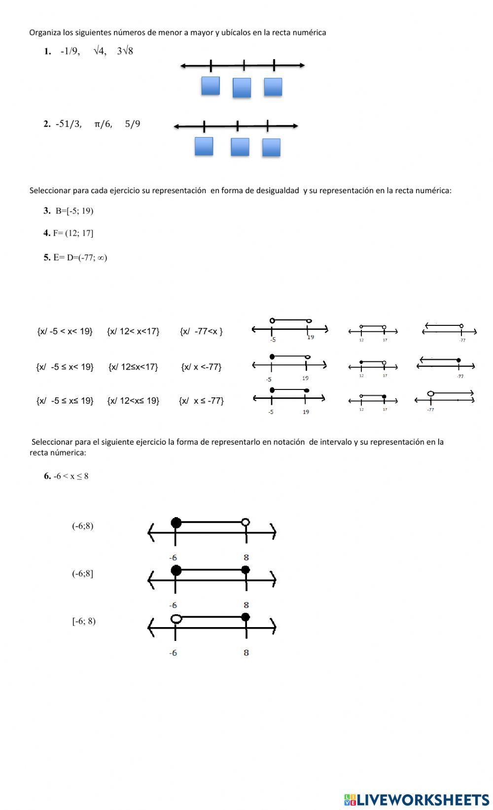 Notación de intervalos