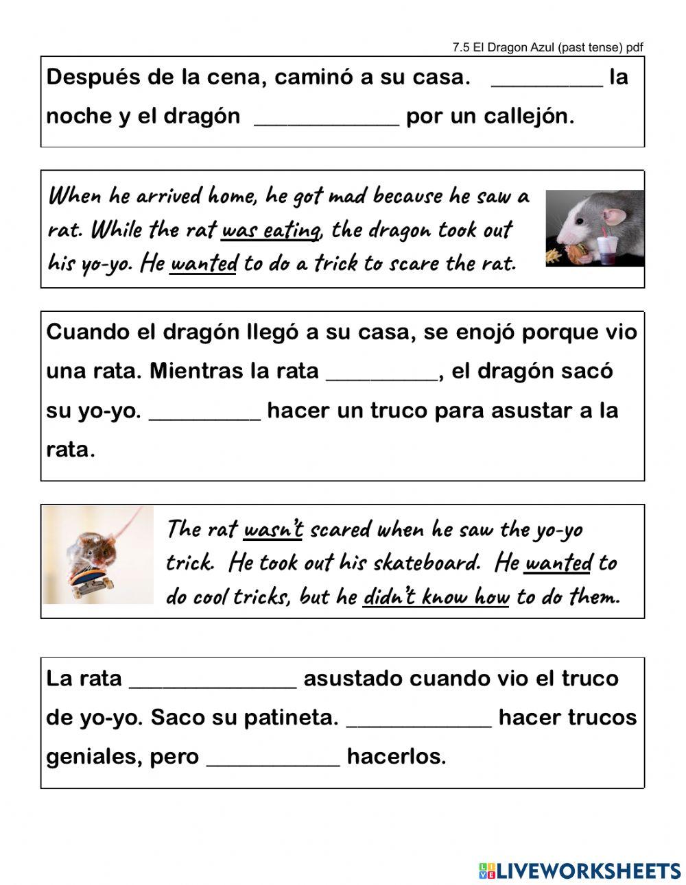 7.5 El Dragon Azul (past tense)