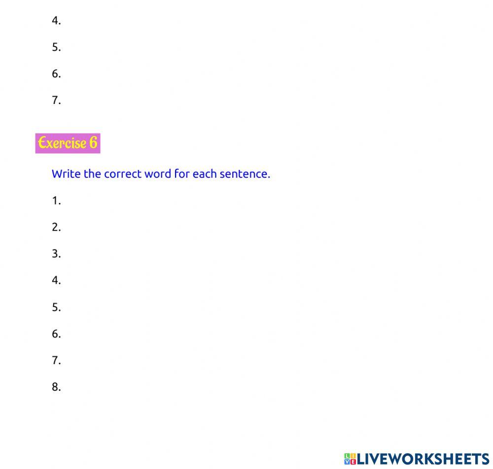 Page 85, exercises 4 - 6