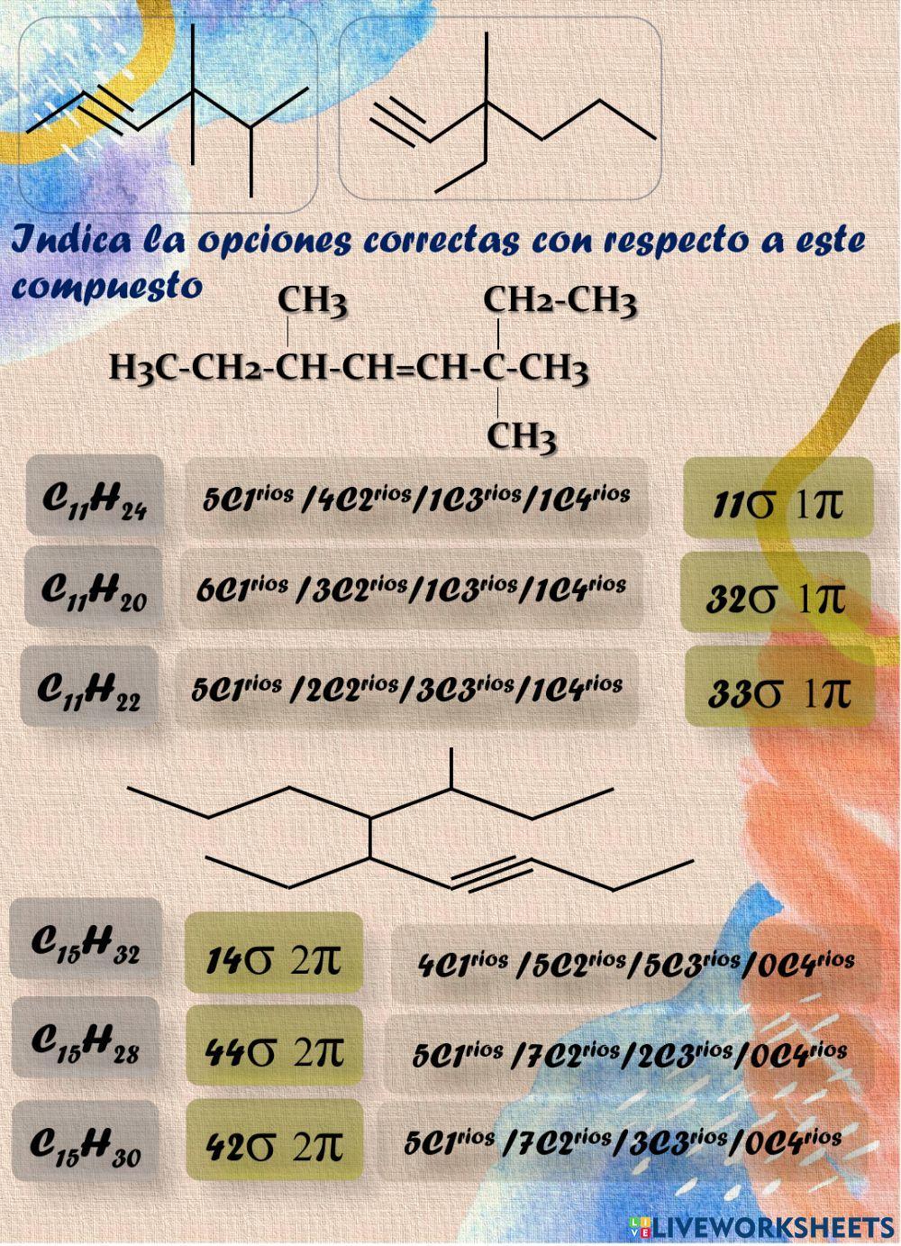 Nomenclatura de Insaturados