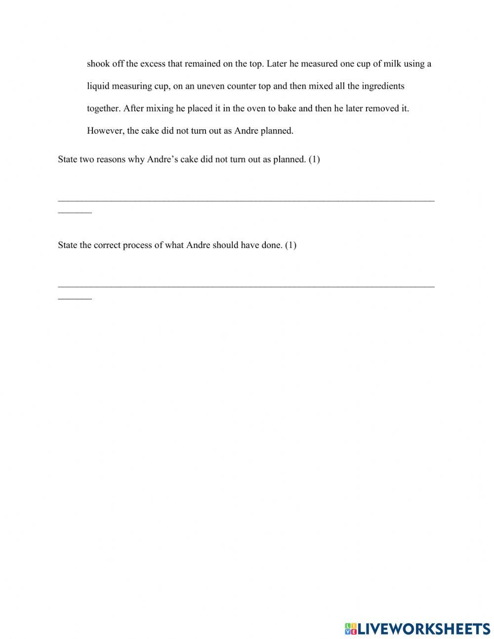 Measurement activity