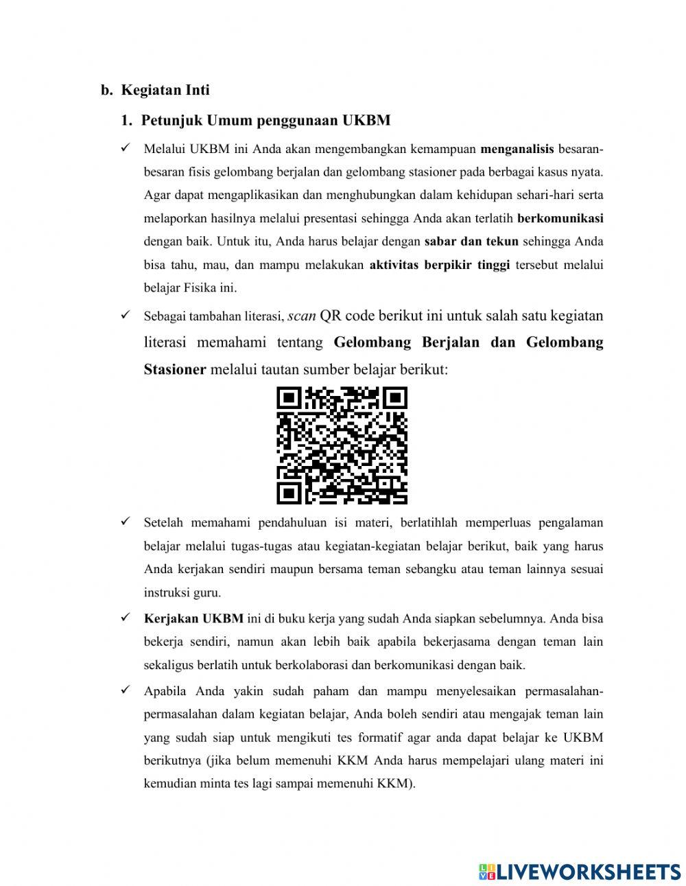 Liveworksheet Gelombang