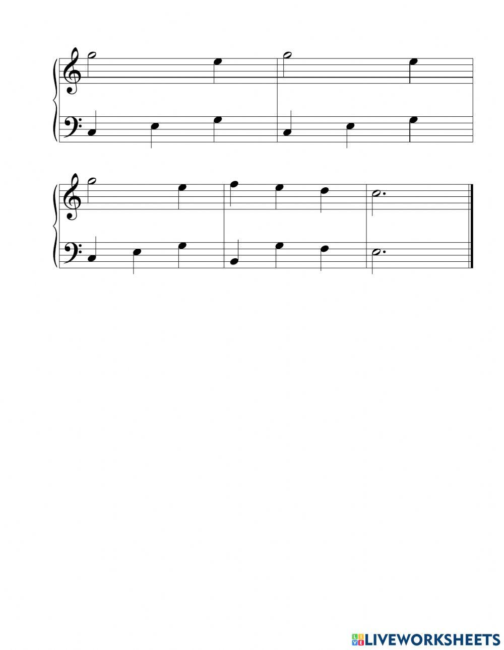 Lectura de partitura en el Piano