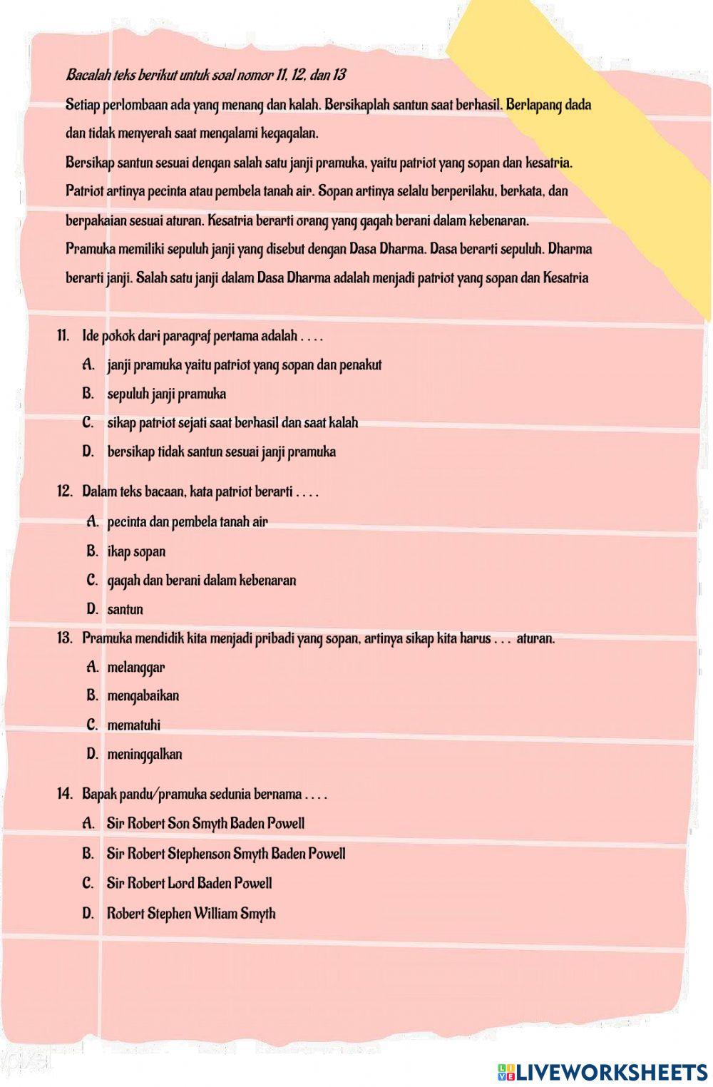 LKS Tematik Tema 8 (Muatan B. Indonesia Kepramukaan)