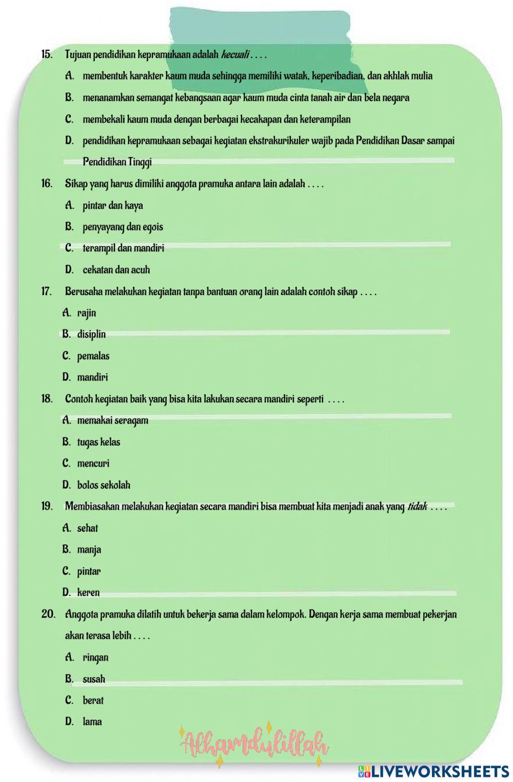 LKS Tematik Tema 8 (Muatan B. Indonesia Kepramukaan)