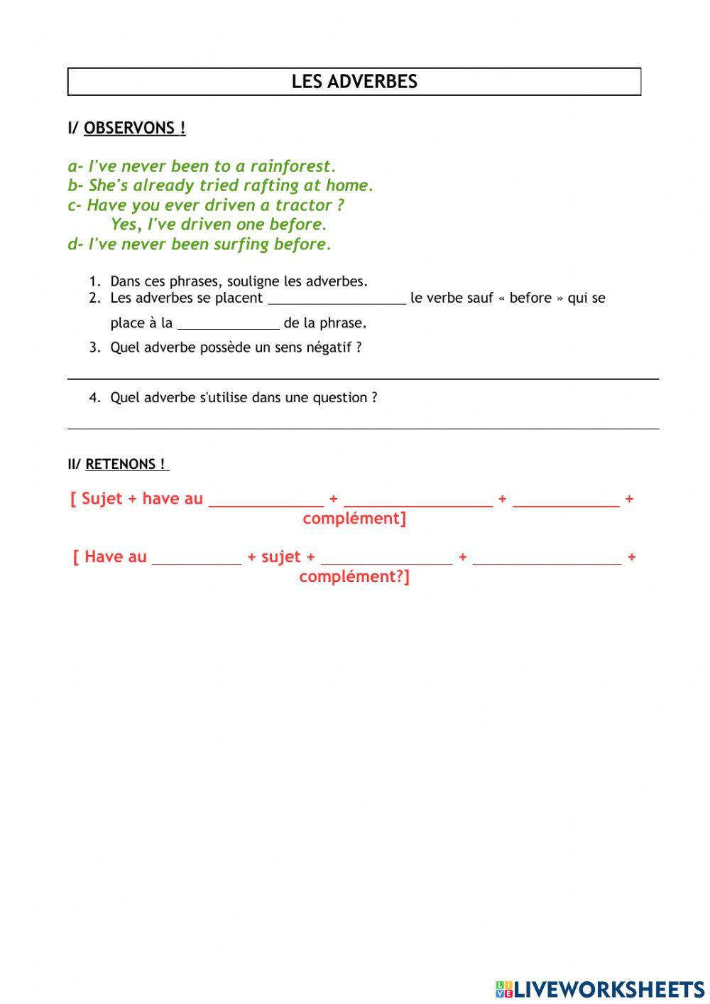 Already - never - ever