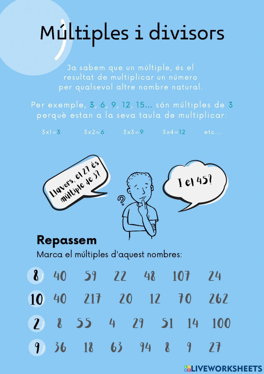 Múltiples i divisors