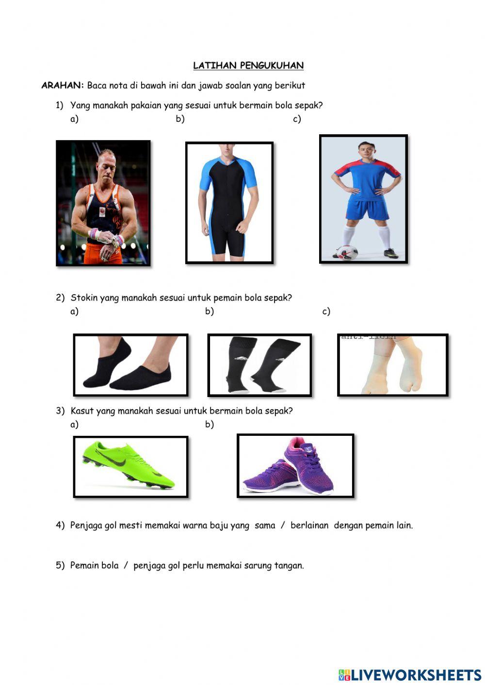 Pakaian pemain bola sepak