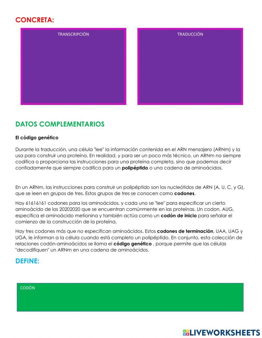 Sintesis de proteinas