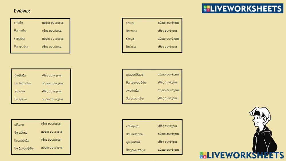 Χθες - αύριο