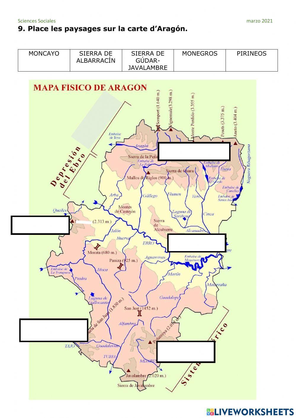 La terre, l'eau et Aragón