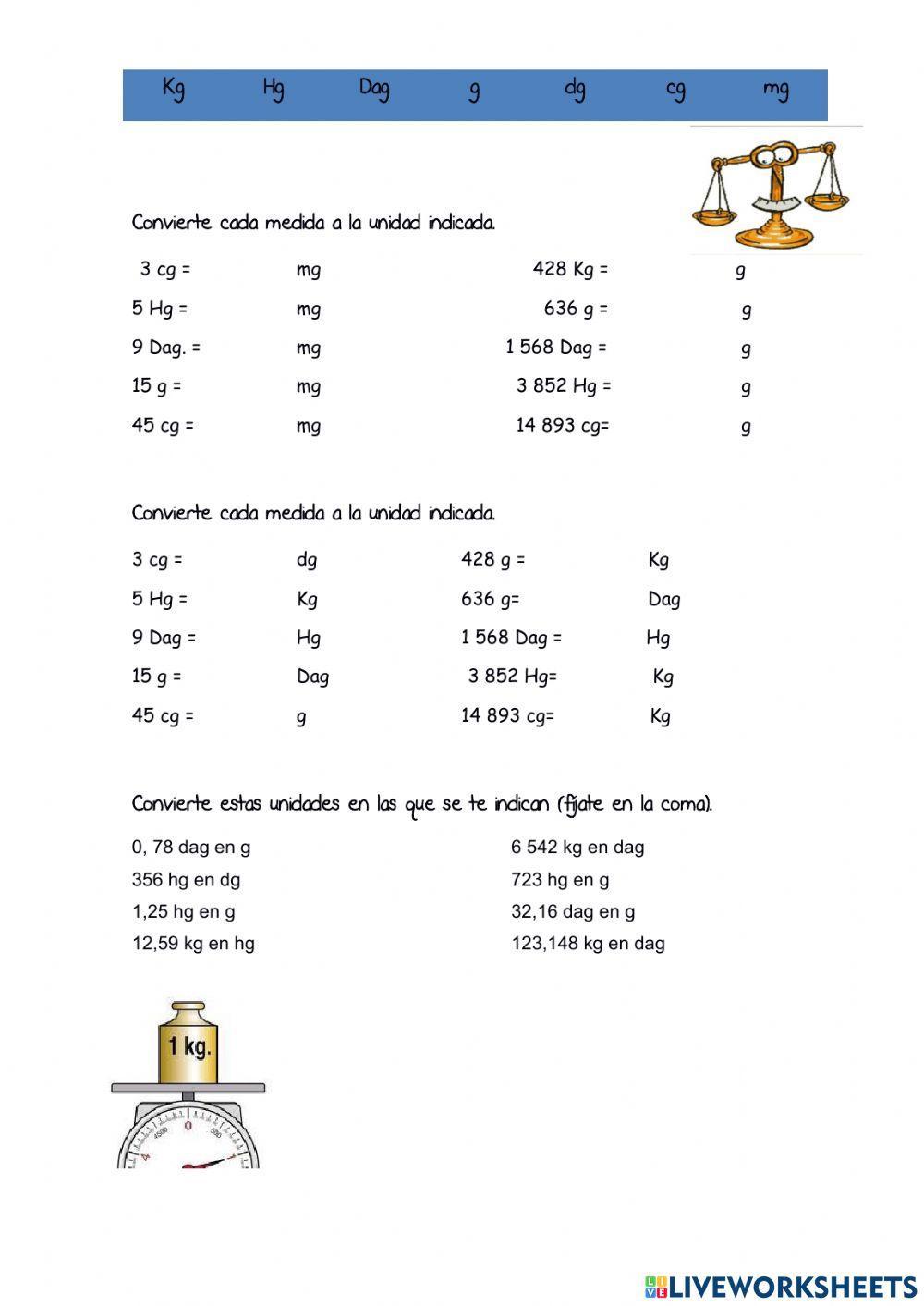 convertir-masas-worksheet-live-worksheets-47-off