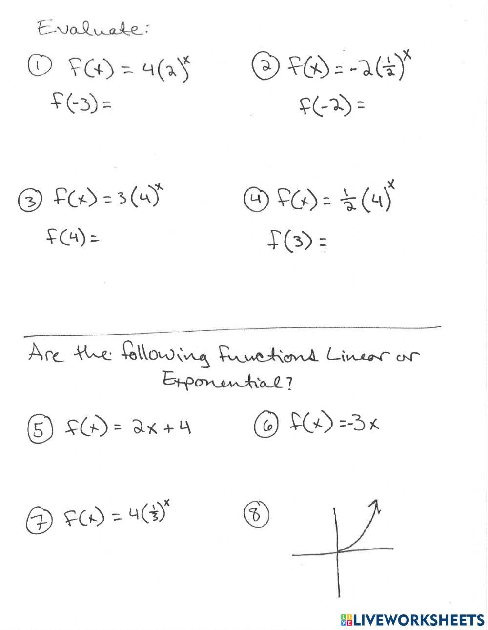 Functions Quiz Review