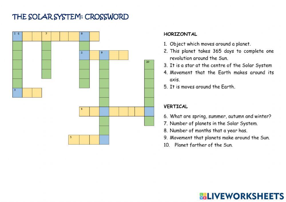 The Solar System: Crossword