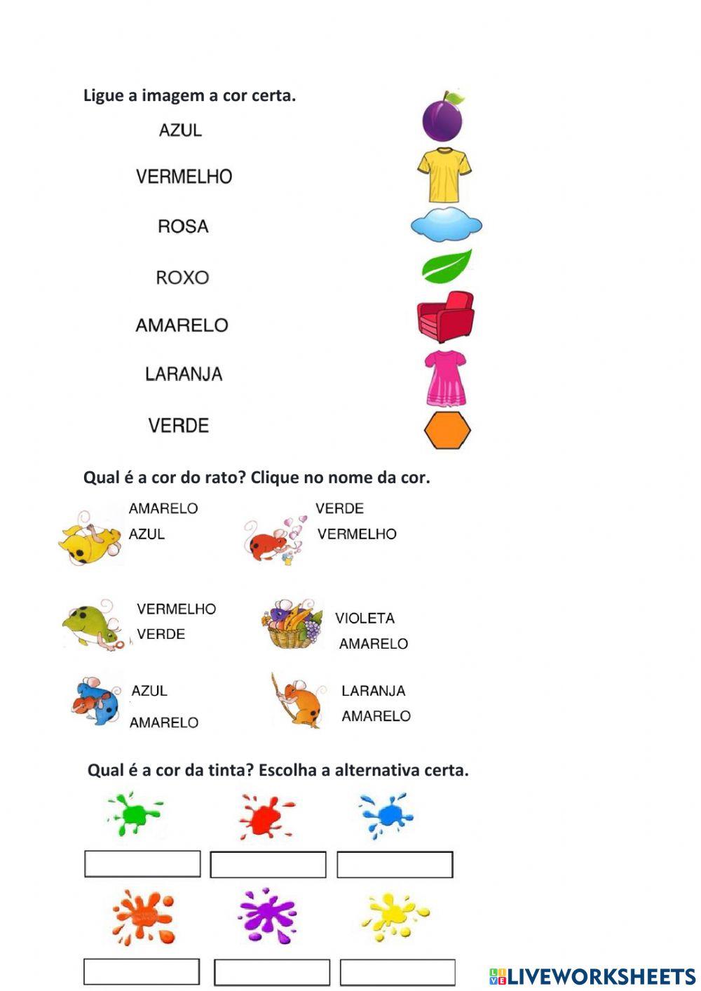 Aqui, Ali e Lá - Cores