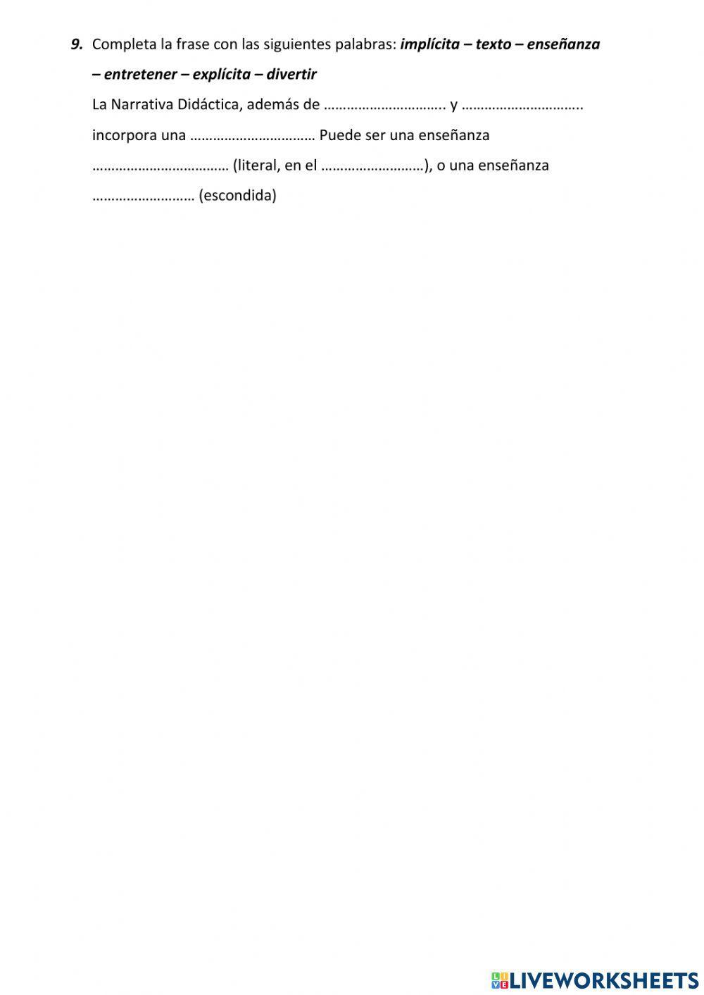 Repaso géneros literarios