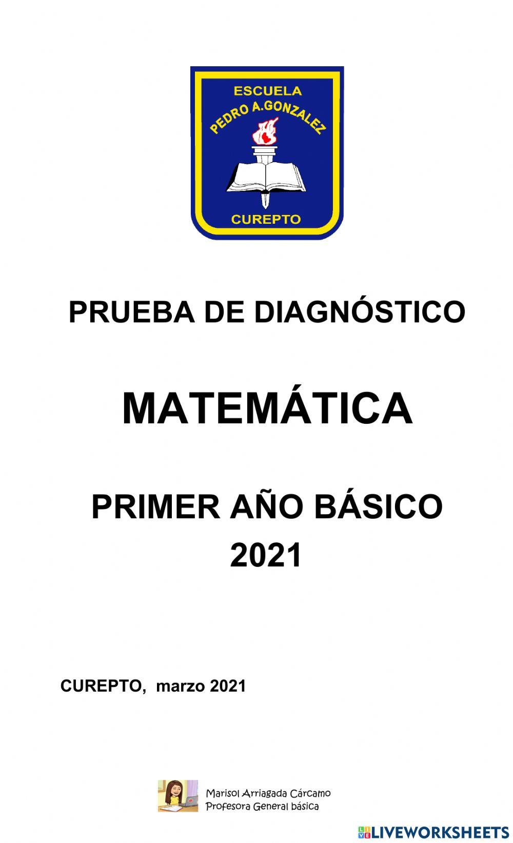 Evaluación diagnostica Matemática ok.